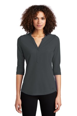 OGIO Ladies Jewel Henley.  OGIO  LOG104