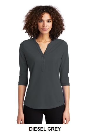 OGIO Ladies Jewel Henley.  OGIO  LOG104