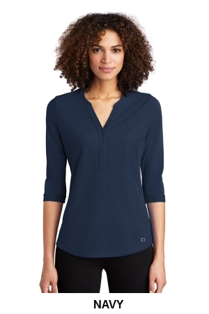 OGIO Ladies Jewel Henley.  OGIO  LOG104