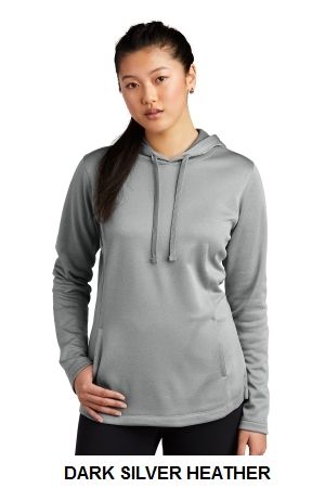 Sport-Tek Ladies PosiCharge Sport-Wick Heather Fleece Hooded Pullover.  SPORT-TEK  LST264