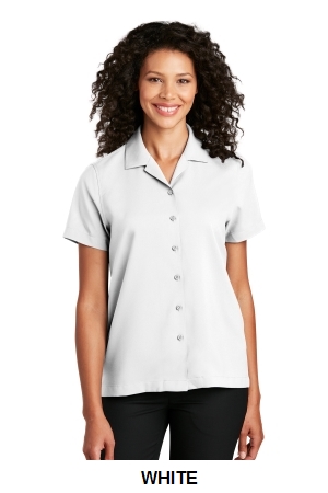 Port Authority Ladies Short Sleeve Performance Staff Shirt.  PORT A.  LW400