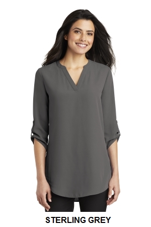 Port Authority Ladies 3/4-Sleeve Tunic Blouse.  PORT A.  LW701