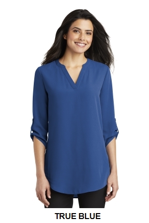 Port Authority Ladies 3/4-Sleeve Tunic Blouse.  PORT A.  LW701