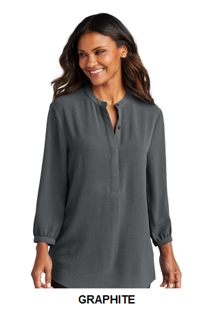 Port Authority Ladies 3/4-Sleeve Textured Crepe Tunic.  PORT A.  LW713