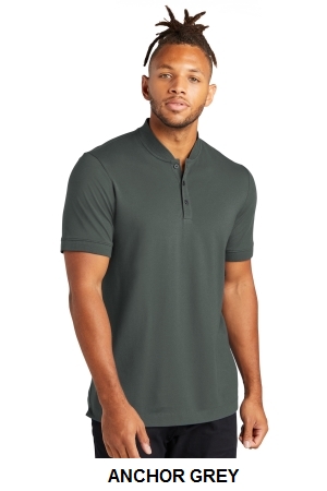 Mercer+Mettle Stretch Pique Henley.  MERCER+M  MM1008