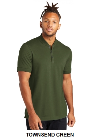 Mercer+Mettle Stretch Pique Henley.  MERCER+M  MM1008