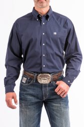 Mens Solid Navy Western Button-Down Shirt.  CINCH MTW1104667