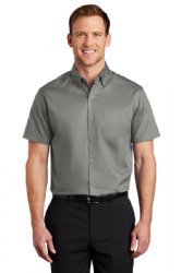 Port Authority Short Sleeve SuperPro Twill Shirt.  PORT A.  S664