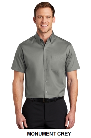 Port Authority Short Sleeve SuperPro Twill Shirt.  PORT A.  S664