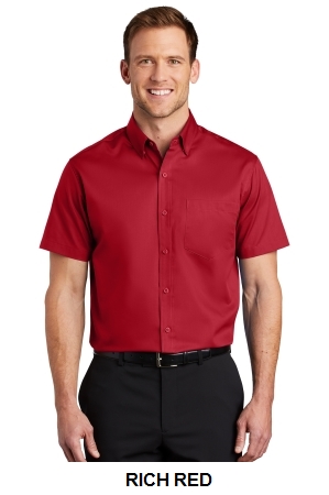 Port Authority Short Sleeve SuperPro Twill Shirt.  PORT A.  S664