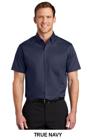 Port Authority Short Sleeve SuperPro Twill Shirt.  PORT A.  S664