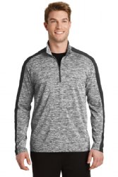 SPORT-TEK POSICHARGE  ELECTRIC HEATHER COLORBLOCK 1/4-ZIP PULLOVER.  SPORT-TEK  ST397