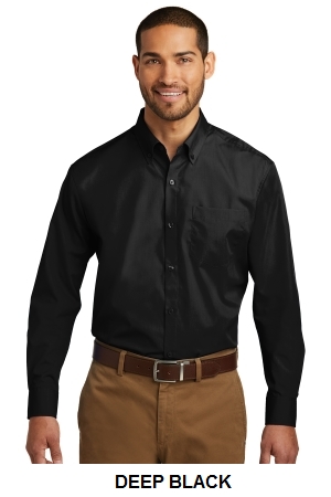 Port Authority Tall Long Sleeve Carefree Poplin Shirt.  PORT A.  TW100