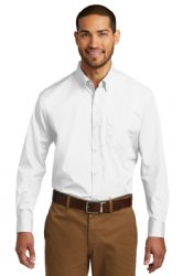 Port Authority Tall Long Sleeve Carefree Poplin Shirt.  PORT A.  TW100