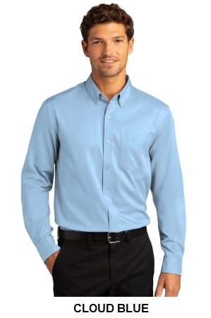 Port Authority Long Sleeve SuperPro React Twill Shirt.  PORT A.  W808