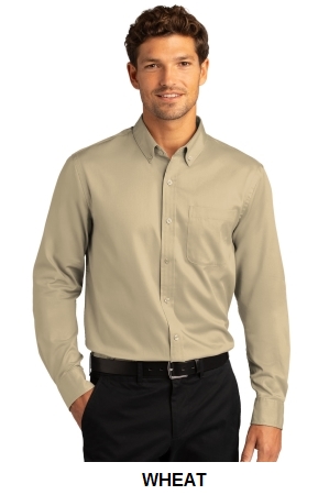 Port Authority Long Sleeve SuperPro React Twill Shirt.  PORT A.  W808